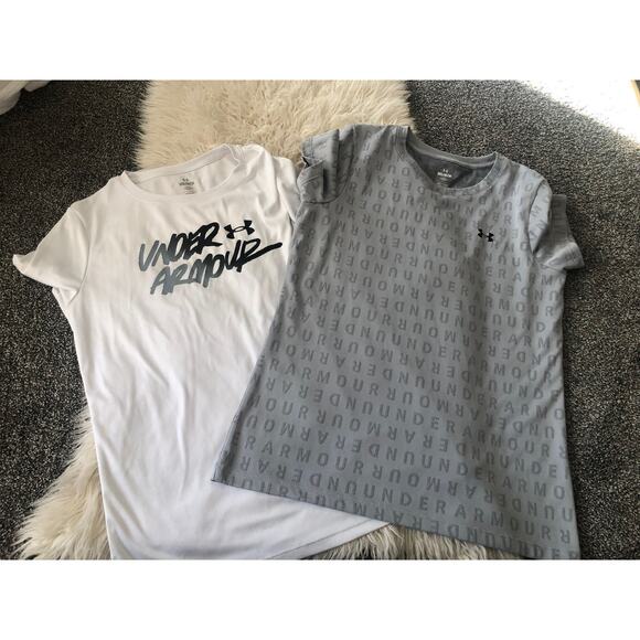 under armour Loose womens Medium Lot Of Two Short Sleeve Shirts H1 - Picture 1 of 6